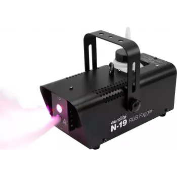 LED hibrīda miglotājs EUROLITE N-19 RGB (model 51702090) — RGB LED efekti, hibrīda dūmu izvade