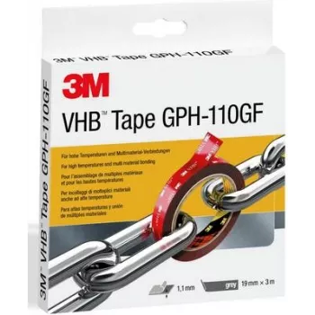 Līmlente 3M GPH-110F19-3, pelēka, 3 m garums, 19 mm platums, 1 rullis