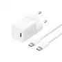 Baseus P10110902213-01 USB-C GaN5 mini 30W sienas lādētājs Balts
