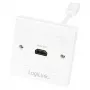 LogiLink AH0014 HDMI sienas ligzda, 1 ports, balta
