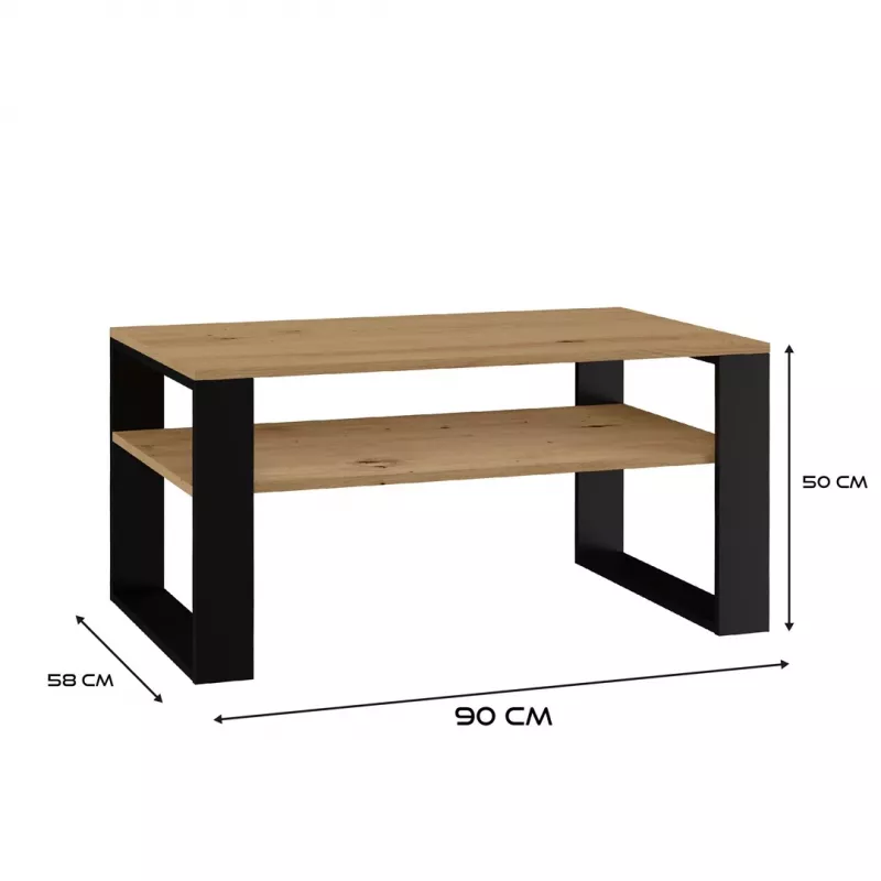 Topeshop MODERN 1P ART CZ kafijas / sānu / stūra galdiņš Kafijas galdiņš taisnstūra forma 2 kāja(-as)