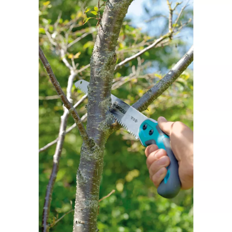 Garden dārza zāģis 300P, zāģēšanas zāģis tirkīzzils, Softgrip
