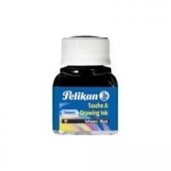 Pelikan Drawing Ink A, 10 ml stikla pudelē, melna (17) – piemērota rapīda pildspalvai, zīmēšanas spalvai, otai (201665)