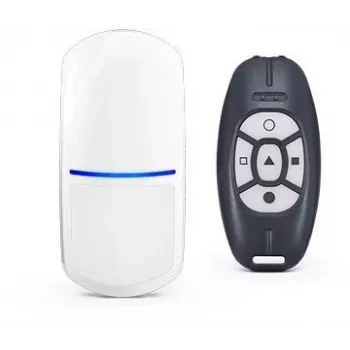 Vadu PIR kustības detektors SATEL SLIM-DUAL-LUNA-PET — noteikšana līdz 13 m, maiņstrāvas barošana, 100 mA, kompakts sienas stiprinājums (62×42×137 mm)