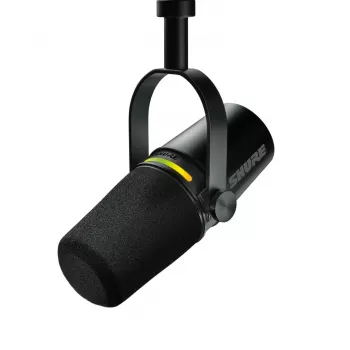 Shure MV7+-K-BNDL - katedrāles/vokālais mikrofons ar XLR/USB-C savienotāju, melns + galda statīvs GATOR