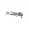 TV skapis Cama Meble MARMO 2D1S1K, 195x40x47.5 cm, balts matēts/virsma balts marmors