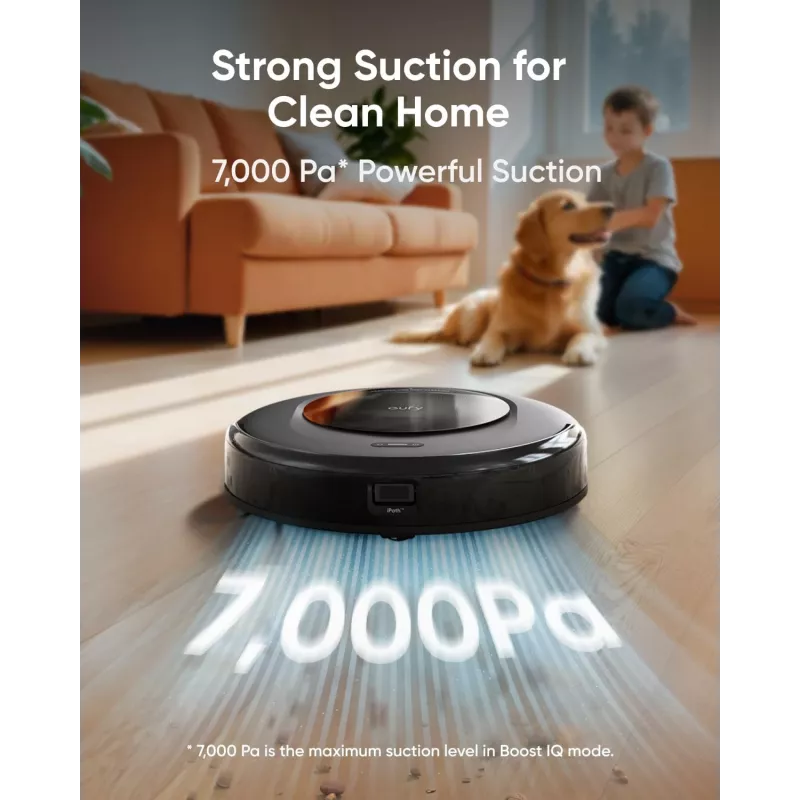 Anker Eufy Omni C20 robotputekļsūcējs ar visu vienā staciju, slapjā un sausā tīrīšana, 7000 Pa, pelēks