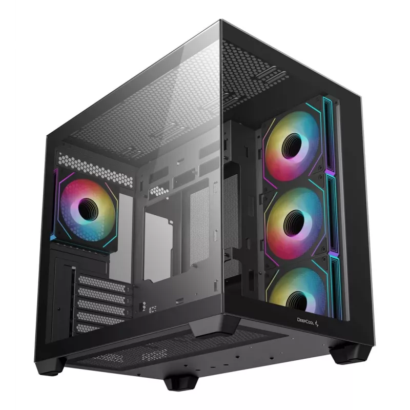 DeepCool CG530 4F Mid Tower korpuss, melns, rūdīts stikls