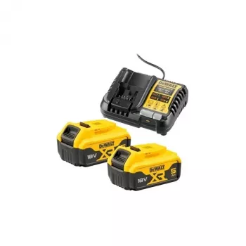 Bateriju un lādētāja komplekts DeWALT DCB1104P2 18 V 5.0 Ah (2 baterijas, lādētājs)