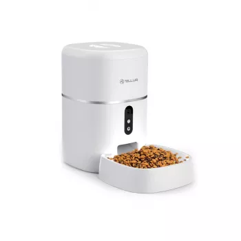 Automātiskā barotava mājdzīvniekiem Tellur TLL331461 ar UltraHD kameru, 4 L, Balta