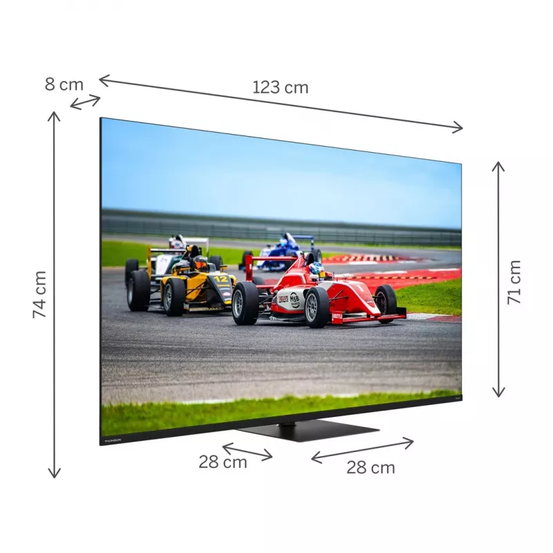 Thomson Q70 Series 55QG7C14 televizors 139.7 cm (55 inch) 4K Ultra HD Smart TV Wi-Fi melns 350 cd/m²