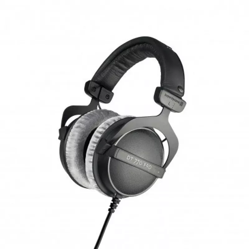 Studiju austiņas Beyerdynamic DT 770 PRO 80Ω — slēgtas, apvalka, 5–35000 Hz, 96 dB, 3,5 mm, apzeltīts savienotājs