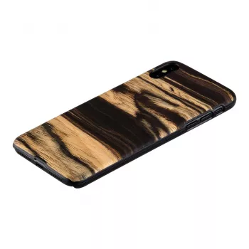 Telefona maciņš man and wood iPhone XS Max — balts ebona melns