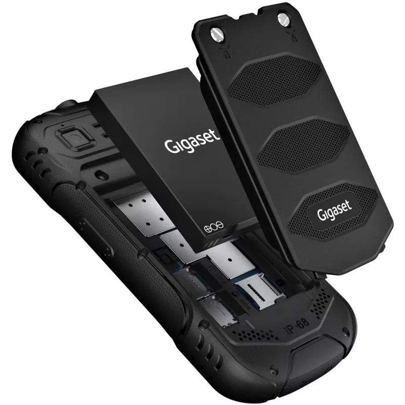 Gigaset GLX 8 Active Duo melns - mobilais telefons - 2500 mAh (L36853-H1223-R101)