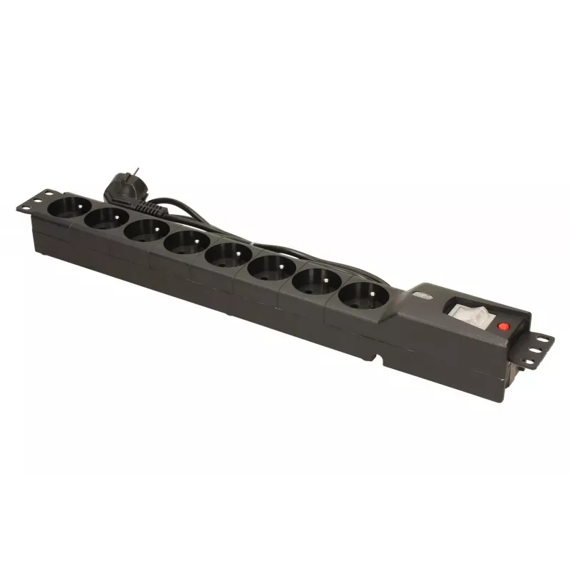 LESTAR LXARM 810 G-A K.:CZ 1,5M 19PDU Melns 8 kontaktligzdas 230 V 1.5 m