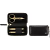 Manikīra komplekts ZWILLING Twinox Gold Edition 97747-004-0 — 3 daļas melnā ādas maciņā