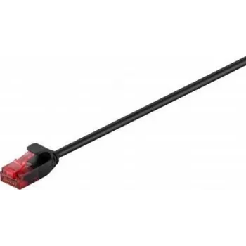 Wentronic Goobay CAT 6 Slim-Patch kabelis, U/UTP, Melns, 0.25 m - Vara materiāls (71548)