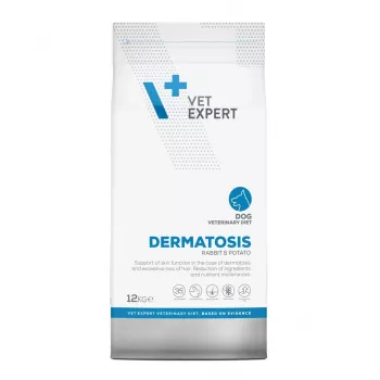 VetExpert Veterinary Diet Dermatosis Dog Rabbit & Potato sausā barība suņiem 12 kg