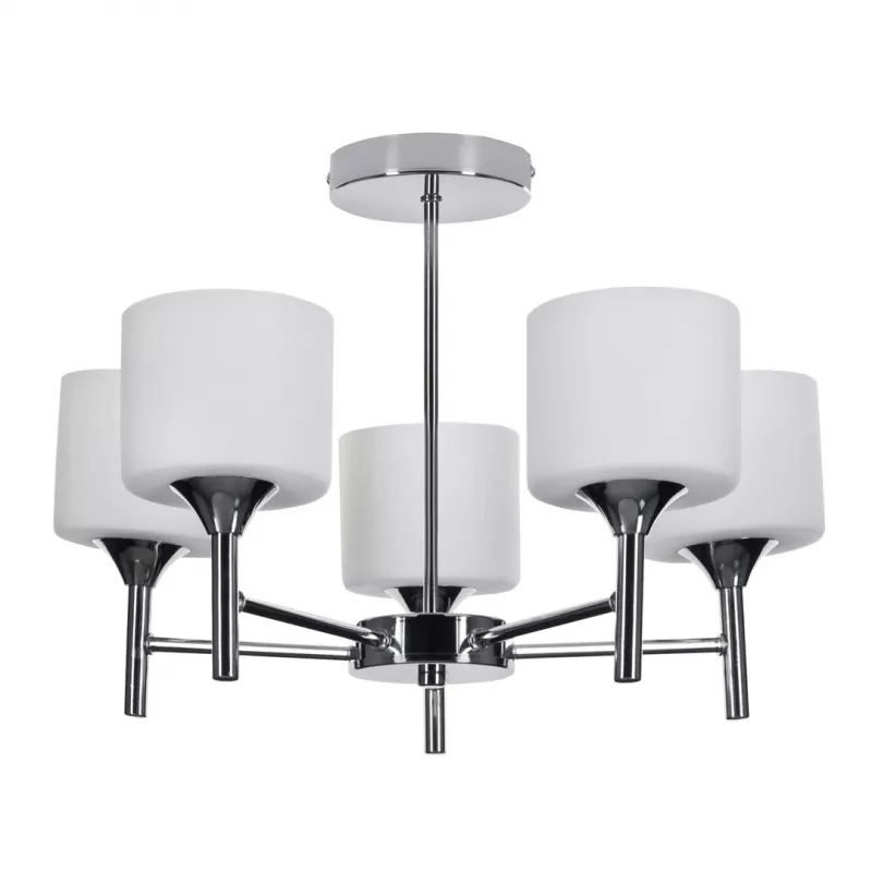 Klasiskā lustra piekaramā griestu lampa Activejet MIRA Chrome 5xE27 dzīvojamai istabai