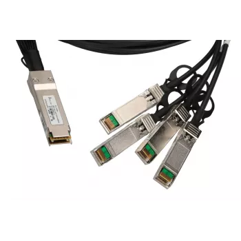 Extralink QSFP+ DAC kabelis 40Gbps uz 4×10Gbps, 3 m, 30AWG, QSFP+ vīriešu savienotāji
