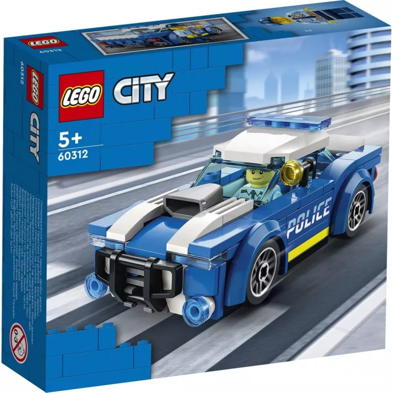 LEGO 60312 City Policijas Auto Būvēšanas Komplekts ar Policista Figūru, Bērniem no 5 Gadiem, Dāvanu Ideja, Piedzīvojumu Sērija