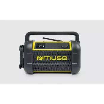 Portatīvais radio Muse M-928 BTY ar digitālo uztvērēju FM, 20W, USB-C, melns/dzeltens