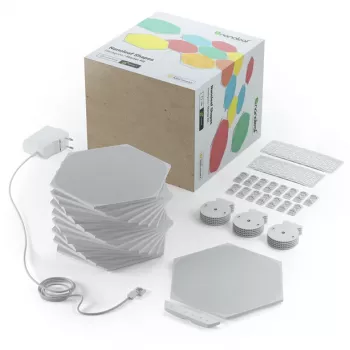 Nanoleaf NL42-6002HX-15PK LED sešstūra paneļu gaisma, RGB, 15 komplektā, tīkla barošana