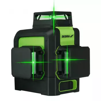 Lāzera līmeņrādis Dedra MC0904 Green — 30 m darbības rādiuss, zaļš stars, kompakts korpuss