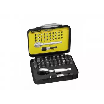 32 gabalu 1/4 inch uzgaļu komplekts + magnētiskais turētājs STANLEY 1-13-904