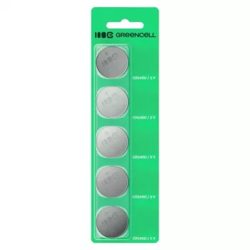 Green Cell CR2450 3V litija monētu baterija, 5 iepakojums