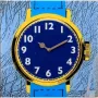 NeXtime Watch One sienas pulkstenis 8157, 43x43,2 cm, Zils/Dzeltens