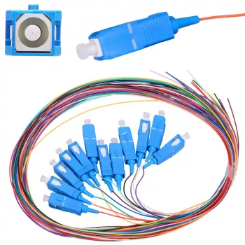 Pigtail komplekts SC/UPC vienmoda Extralink G.657A1 900µm 1 m 12 gab. 12 krāsās