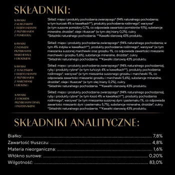 Slapjā kaķu barība Sheba Nature's Collection Mix 40×85 g paciņu iepakojums — pieaugušiem kaķiem, galvenā garša tītars, mitrums 83%, olbaltumvielas 7,8%