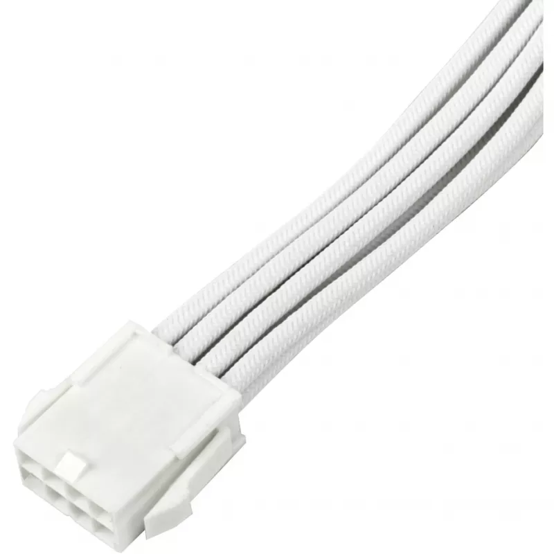 SilverStone SST-PP07E-PCI8W-V2 PCIe 8 kontaktu (6+2) barošanas pagarinātājs, balts