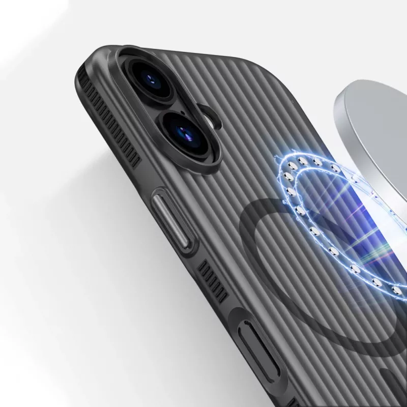 4smarts Aero Ribbed Design Case iPhone 17 16 cm (6.3 collas) Melns Caurspīdīgs