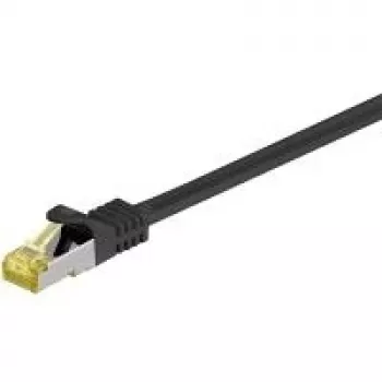 Wentronic Goobay - Patch-Cable - RJ-45 (vīriešu) - RJ-45 (vīriešu) - 30,0m - SFTP, PiMF - Cat.7 neapstrādāts kabelis - presēts, bezhalogēns - Melns (91680)