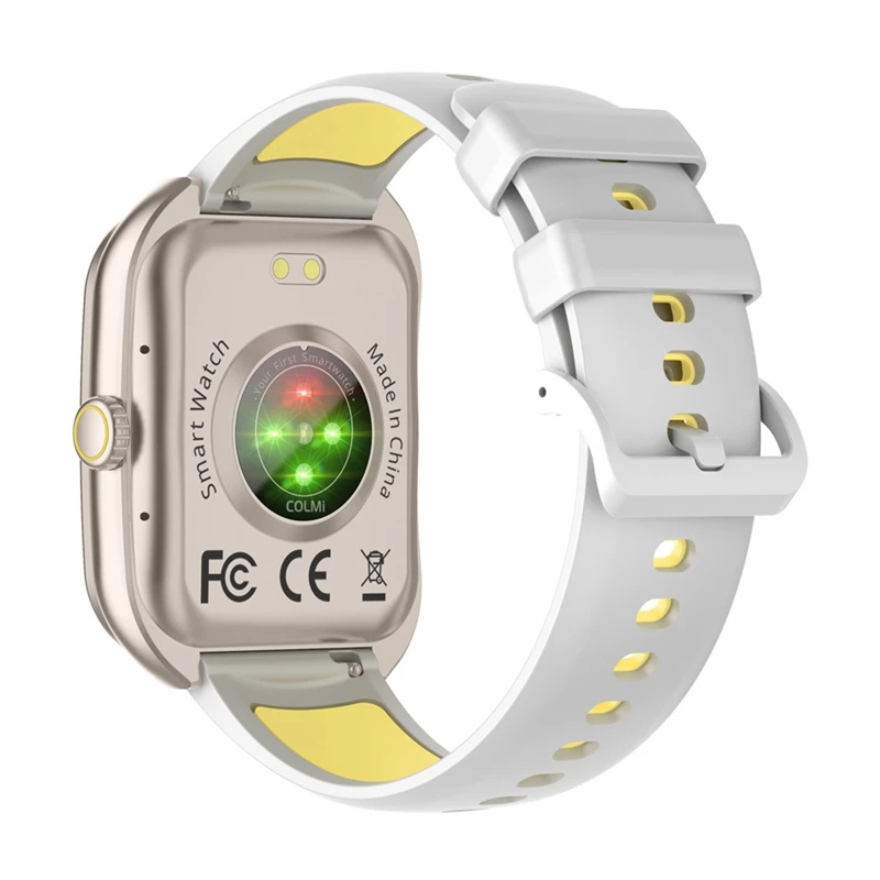 Viedpulkstenis Colmi P86 Gold ar Bluetooth un sirdsdarbības monitoru