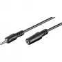 Wentronic Goobay 3,5 mm ligzdas pagarinātājs, melns, 2 m - 3,5 mm spraudnis (3 kontaktu, stereo) > 3,5 mm ligzda (3 kontaktu, stereo) (50431)