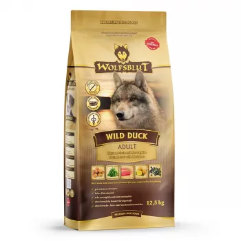 WOLFSBLUT Wild Duck ar pīli un kartupeļiem - sausā suņu barība - 12,5kg