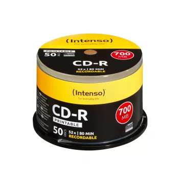 CD-R Intenso 1801125 700 MB 52x Printable 50 gab. vārpstiņā