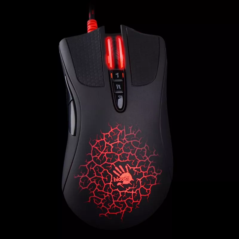 BLOODY A90 Gaming pele, labā roka, USB-A, optiskā, 6200 DPI