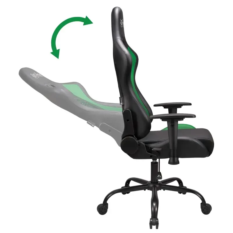 Subsonic SA5609-H2 biroja krēsls ar polsterētu sēdekli un atzveltni, melns/sarkans