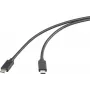 Renkforce USB-C uz DisplayPort kabelis USB 3.2 Gen2x2, 50 cm, melns TPE apvalks (RF-5501100)