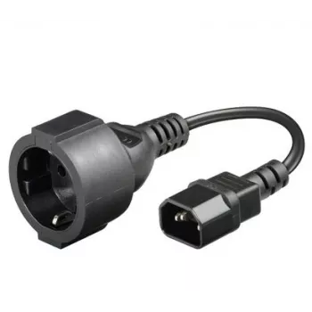 MicroConnect PE130075 strāvas kabelis melns 0.23 m C14 savienotājs