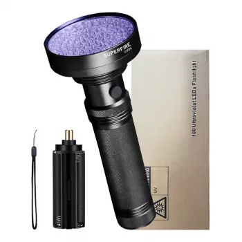 Superfire UV06 ultravioletais lukturis 395nm IP46 rokas prožektors
