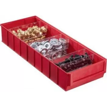 Uzglabāšanas kaste allit 456571 — plastmasas organizers 185×500×81 mm, sarkana