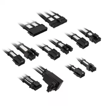 Kabeļa pagarinājuma komplekts Kolink COREPRO-EK-12VT2-BWH — 12V, 2×6-pin Type 2 savienotāji