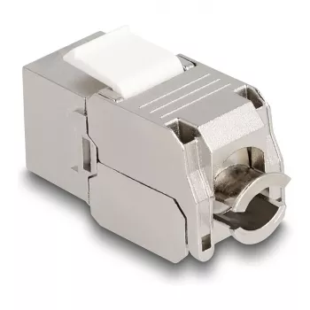 DeLOCK Keystone modulis RJ45 ligzda uz LSA Cat.6A ar LED sudrabaini balts