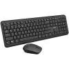 Bezvadu tastatūras un peles komplekts CANYON CNS-HSETW02-UK/US Black Velvet — kompakts bezvadu komplekts ar USB uztvērēju