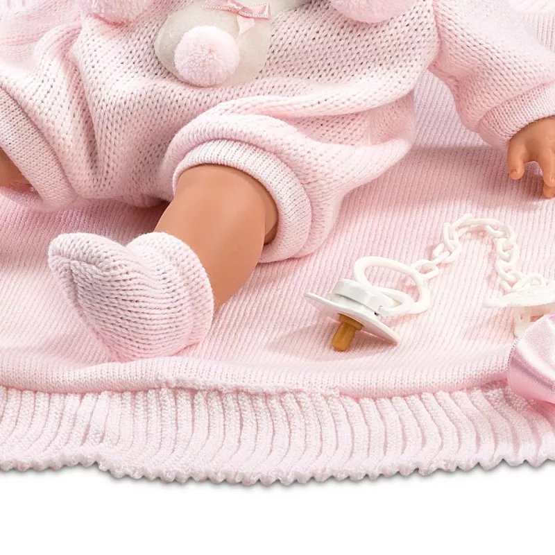 Llorens Raudoša lelle 38938 No rozēm, 38 cm dzīvīga mazuļa lelle